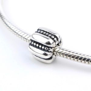 PANDORA Sterling Silver Dots & Ridges Clip Charm